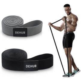 Dehub resistance bands set, sports elastic pull-up band, gymnastics band, rubber bands, fitness bands for strength training, bodybuilding, yoga, home fitness, grey/black