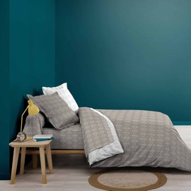 douceur d'intérieur, Aristide Natural Fitted Sheet (160 x 200 cm) 100% Cotton