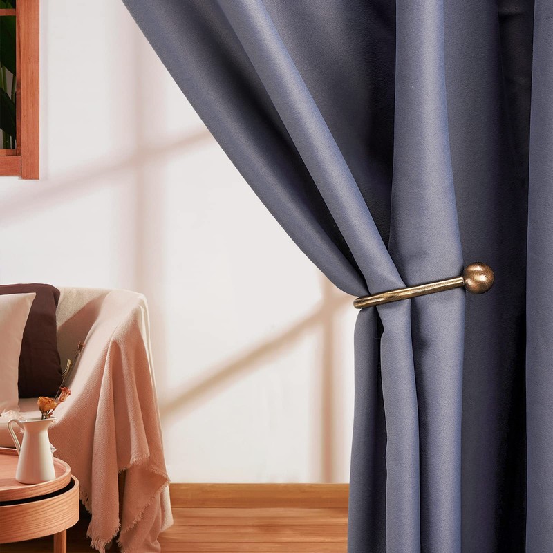Harrms Curtain Holdbacks 2pcs, Brass Curtain Hold Backs Metal Tie