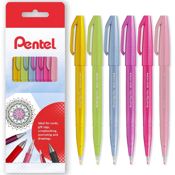 Pentel Brush Sign Pen SES15C - Brush Nib - Fibre