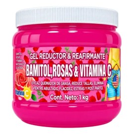 Relingo - Gel Reductor Con Extracto De Bamitol,rosas & Vitamina C 1 Kg Rosas