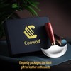 Coowolf Leather Knife with Wooden Handle, Leather Working Tools for