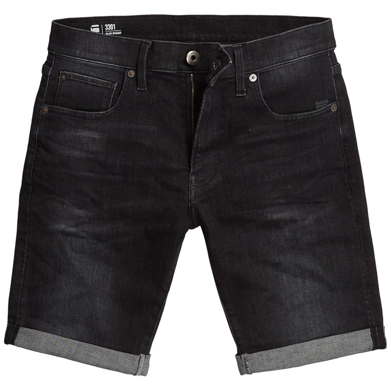 G-STAR RAW Men's 3301 Slim Shorts, Medium Aged Grey D10481-a634-9887