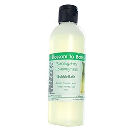 Eucalyptus Lemongrass Bubble Bath (8 Ounce) - Pure Essential Oil Fragrance - Makes A Fun Filled Tub with a Herbally Clean Natural Scent