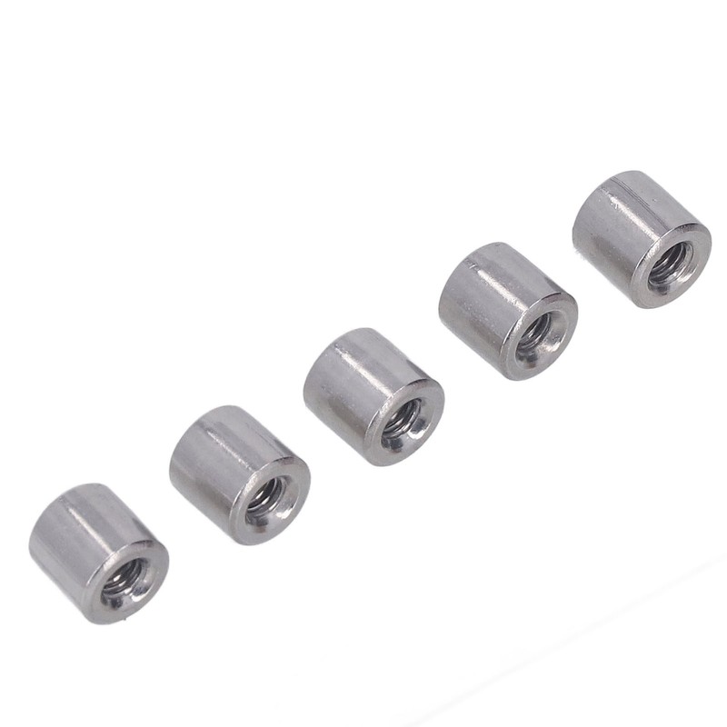 50Pcs Coupling Nut Round M4 Stainless Steel Rod Connector Nut