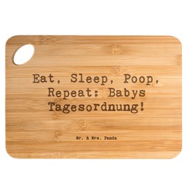 Mr. & Mrs. Panda Bamboo Chopping Board Saying Baby Everyday Gift Baby Humour Joy, Smile, Love, Humorous, Chopping Board, Wooden Chopping Board