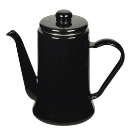 Pearl Metal HB-2583 Cafeteria Enameled Coffee Pot 3.3 gal (1.1 L) Black