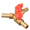 Chiloskit Shut Off 3 Way Ball Valve, Brass 3/8" Hose