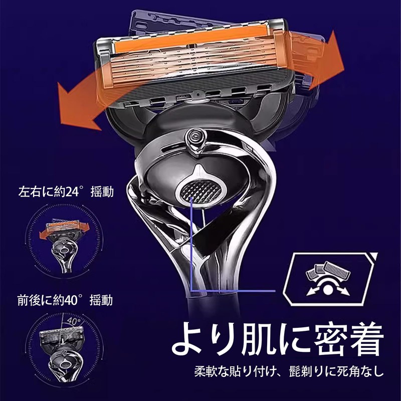 SZSL Razor (Holder + 8 Replacement Blades), 5 Blades, Shaving,