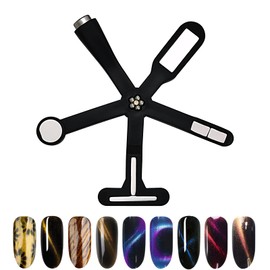 Nail Art Tool Magnetic Pen 6 in 1 Cat's Eyes Magnetic, Cat Eye Magnet Strong, Nail Magnets for Cat Eyes, Multifunctional Nail Magnetic Pens, Cat Eye Magnet, for Nails, Nail Studio