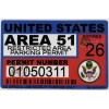 Egl Area 51 License Sticker Permit Funny Decal Bumper Alien
