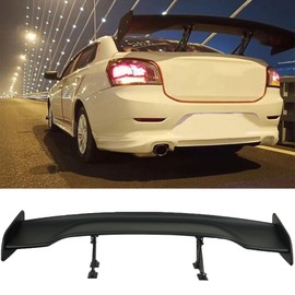 57 Inch Universal Rear Trunk Spoiler Wing GT Style ABS Racing Car Spoiler Compatible with Sedan Coupe Hatchback Wide Adjustable Rear Spoiler Wing Matt Black