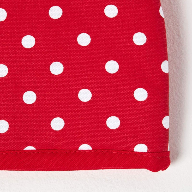 HOMESCAPES Double Design Tea Cosy Polka Dots Red Muff Teapot