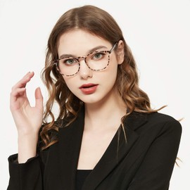 FEIYOLD Blue Light Blocking Glasses Women/Men,Retro Round Anti Eyestrain Computer Gaming Glasses(2Pack)
