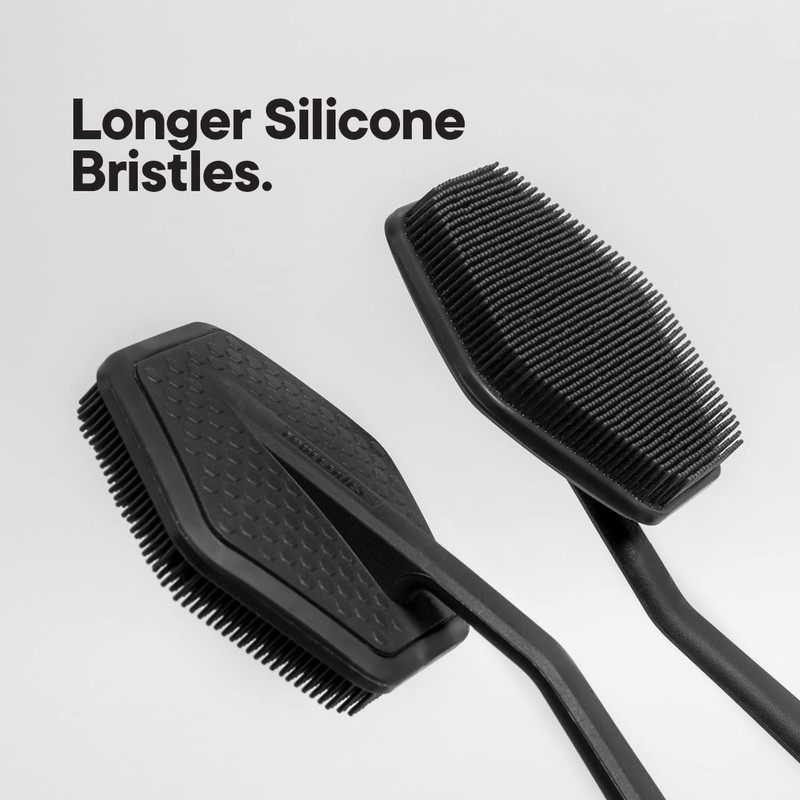 TOOLETRIES Silicone Back Scrubber - Exfoliating Shower Brush, Back Washer