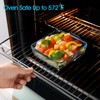 NUTRIUPS Square Glass Baking Dish 15.5cm Mini Oven Proof Dishes