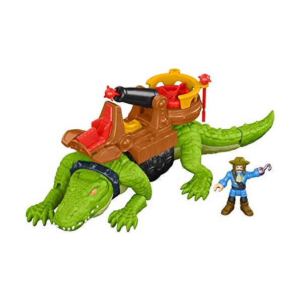 Fisher-Price Imaginext Walking Croc & Pirate Hook,Multicolor