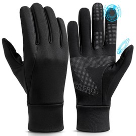 OZERO Winter Touchscreen Warm Gloves: Mens Lightweight Running Gloves - Cold Weather Thermal Anti-Slip Glove for Hiking Cycling Riding Driving