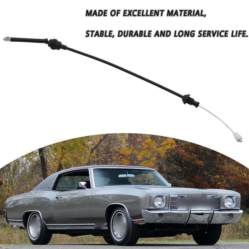 Throttle Cable Compatible with Chevelle/El Camino 1968-1972,Camaro 1970-1973,Monte Carlo 1970-1972,Carburetor