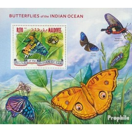 Maldives miniature sheet 695 (complete. issue.) unmounted mint/never hinged ** MNH 2014 Butterflies (Stamps for collectors) Butterflies