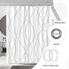 Punkray Grey Shadow Shower Curtain for Bathroom with Hooks, Shower