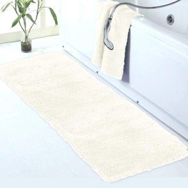 Walensee Large Bathroom Rug (24 x 72, Ivory) Extra Soft and Absorbent Shaggy Bathroom Mat Machine Washable Microfiber Bath Mat for Bathroom, Non Slip Bath Mat, Luxury Bathroom Floor Mats