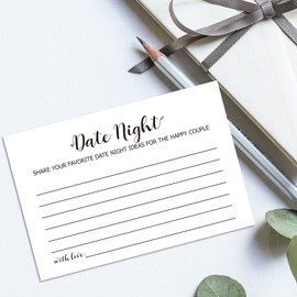 50 Date Night Cards, Date Night Ideas Great Gifts for Couples, Husband, Wife, Boyfriend, Girlfriend, Anniversary, Bride and Groom, Romantic Conversation Starter Card Set, 4X6 Inch.