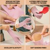 MAMISON 3 Pairs Colorful Reusable Waterproof Household Dishwashing Cleaning Rubber