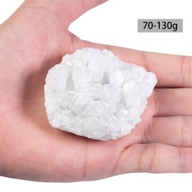 Nupuyai Natural Rock Quartz Raw Mineral Crystal Cluster Geode Specimen Stone, Energy Crystals Druzy for Reiki Healing Home Decor (70-130g)