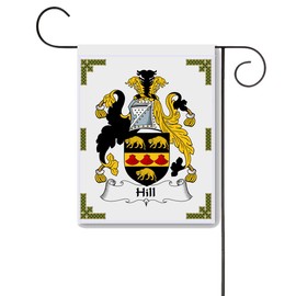Hill Coat of Arms/Hill Family Crest 11 X 15 Garden Flag – Made in the U.S.A.