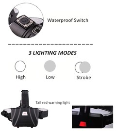 BESTSUN Super Bright Headlamp, CREE XHP70 10000 Lumen Zoomable Brightest LED Headlamp 3 Modes Waterproof Head Light USB Rechargeable Headlight for Camping Hiking with 3 Rechargeable Batteries