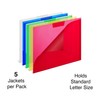 Staples Poly Project Jackets, Letter Size, Assorted Colors, 5-Pack –