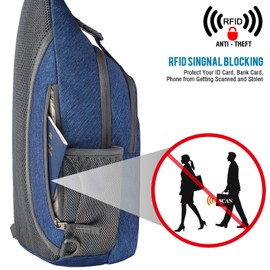 G4Free Sling Bag Backpack Anti Theft Chest Shoulder Bag Crossbody Gym Daypack with Earphone Hole for Outdoor Cycling Travel Hiking Men Women