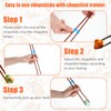 100 Pcs Reusable Chopsticks Helper Multicolor Plastic Practice Chopstick Trainer