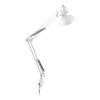 GLOBE Electric 52847 31.5 Inch Swing Arm Clamp-On White Desk