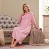 Keyocean Women Nightgowns, Soft Cotton Comfy Lightweight Long Sleeve Ladies