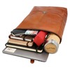 Gusti Valja Leather Backpack for Men and Women, Rolltop Laptop