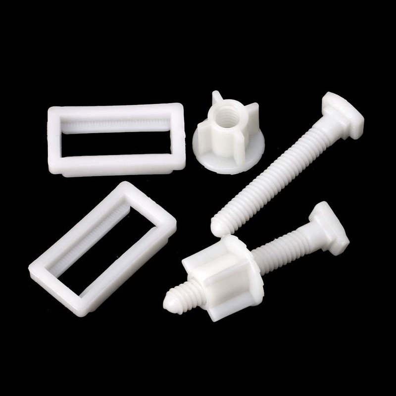 fatteryu 1 Pair Toilet Seat Hinge Bolts Screw Fixing Fitting