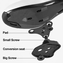 Fahrrad Cleats Adapter 2Stücke, Kompatibel mit SPD Plattenadapter SM-SH41 Fahrrad Schuh Cleat, Fahrradpedaladapter für Rennrad MTB Pedale 3 Loch Platten Fahrradpedal Adapter Stollen Konverter