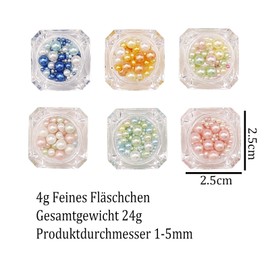 Nurila Pack of 6 Glitter Stones, 6 Colours Rhinestones for Bedazzling Glitter Stones for Crafts 1-5 mm, Glitter Stones for Glitter Stones Crafts Face Nail DIY Dress