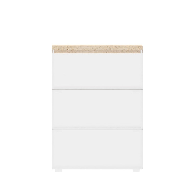 Martha Stewart Brody Plastic Storage Organizer Bins with Paulownia Wood