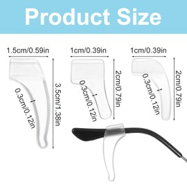 guduling 24 Pcs Anchor Glasses Grips, Eyeglass Ear Grips Anti Slip, Silicone Glasses Ears Grip, Eye Glass Ear Grippers,Ideal for Sports, Workouts, and Everyday Use (Clear/Black)