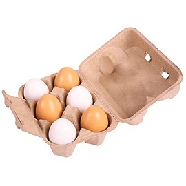 Bigjigs Toys Six Wooden Eggs in Carton