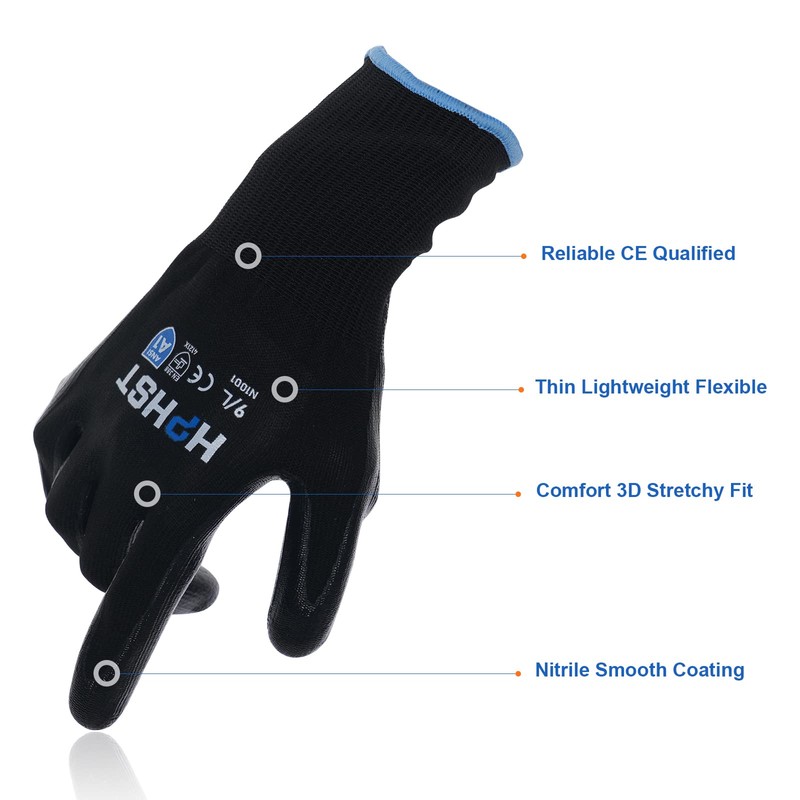 HPHST Work Gloves, 12 Pairs Work Gloves Men Women with