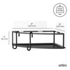 Umbra Cubiko Shower Corner Shelf, Metal Floating Shelves with Adhesive