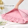 PiccoCasa Soft Microfiber Plain Bolster Pillowcase with Decorative Ruffle and