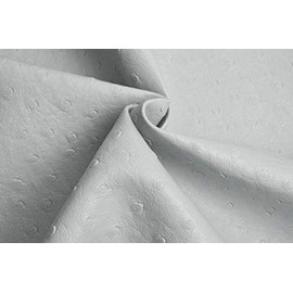 Mybecca White Pearl Ostrich Vinyl 54" Wide Textured Faux Leather Great for Upholstery & Bags Sold by The Yard