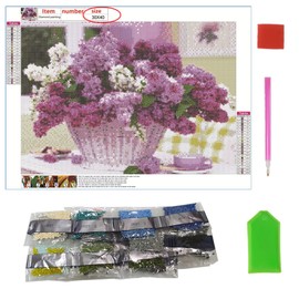 MYARTDP Diamond Painting Kits Flowers for Adults, 5D Diamond Art Painting Kits Full Drill Crystal Diamond Art for Adult Beginners Diamond Paintings Kits for Wall Decor Gift (12x16Inch)