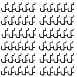 Pegboard Hooks, 60 Pcs J Shape Peg Hooks, CuiCanfla Black Peg Board Hooks Assortment, Pegboard Accessory for Garage Tool Storage Organizer, Accessories, Jewelry Hanging