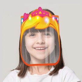 KPI LED Girls, Princess 3 Pack Character Animation Design CUROfit FACE Shield, Princess, Pink Princess, Unicorn - Clear Visor with Comfortable Elastic Band and Sponge, Girls